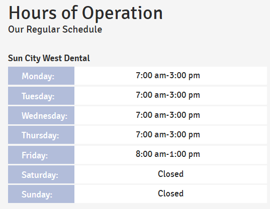 Hours of Operation